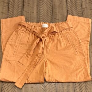 LOFT Peach Tie-Waist Pants